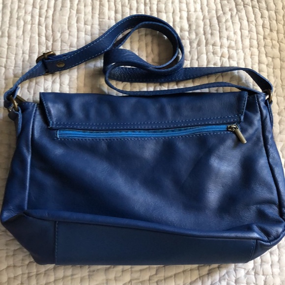 Anoki Paris Blue Leather Crossbody Bag - Picture 5 of 13